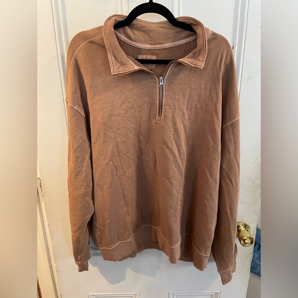 Goodfellow & Co Men's Brown Zip-Up Sweater